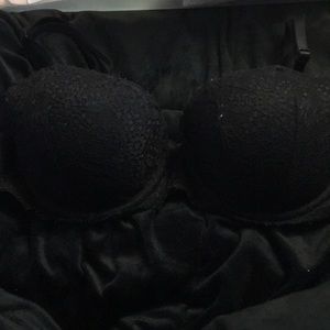 32C black lace bra